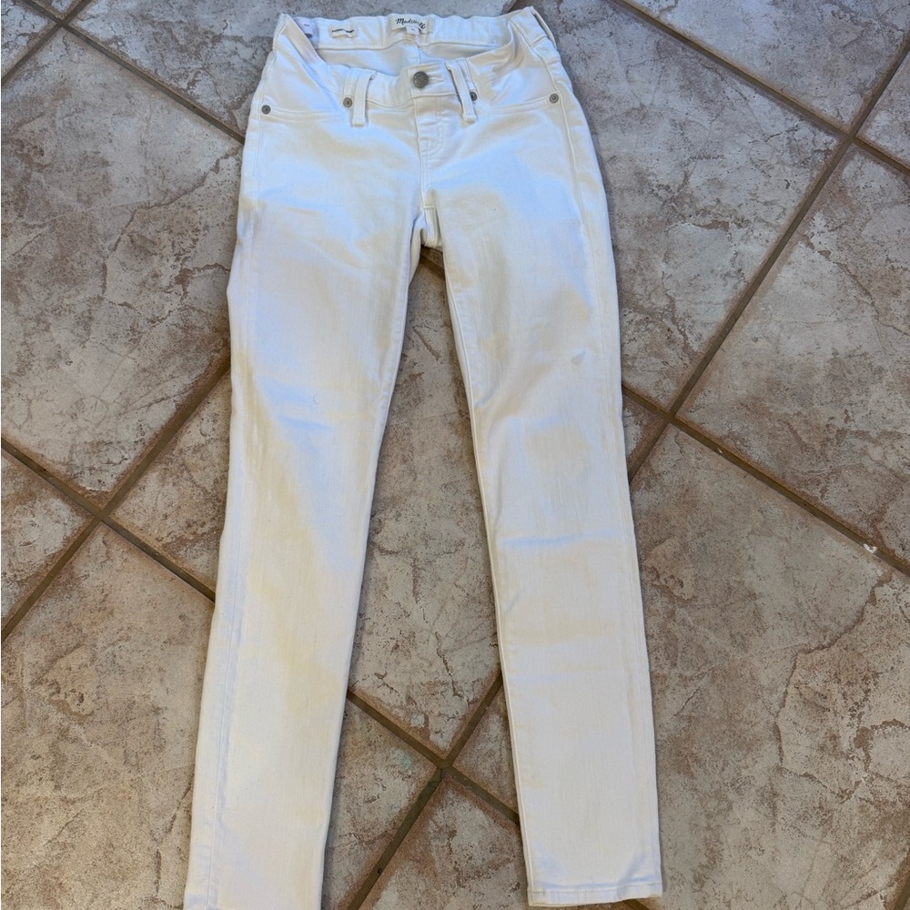 Madewell white maternity skinny jeans